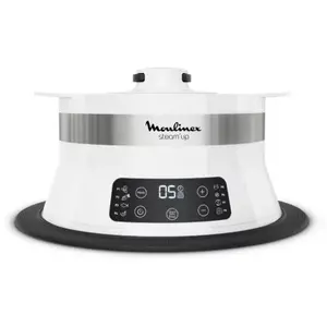 Cuiseur MOULINEX VJ504010R steam up blanc inox 8 programmes automatiqu... pas cher
