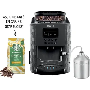 Expresso avec broyeur Krups YY4539FD ESSENTIAL Grise avec mousseur