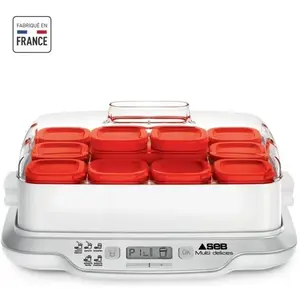 Seb - yaourtière 12 pots de 140ml 600w yy5114fb - multi delices express pas cher