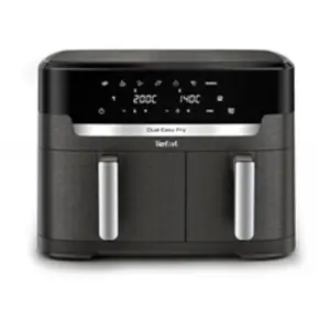 Friteuse Sans Huile Dual Easy Fry 11l Plastique Noir 45,8x38,5x33cm Tefal pas cher