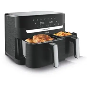 Friteuse Sans Huile Dual Easy Fry 8,3l Plastique Noir 41,8x40,2x30,5cm Tefal pas cher
