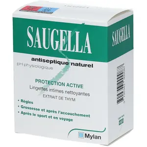 Saugella Antiseptique Naturel Lingette Intime Nettoyante 10 unités pas cher