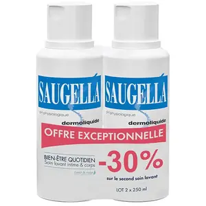 Comparateur de prix : Saugella Dermoliquide Soin lavant hygiène intime femmes Sauge - 2x250ml