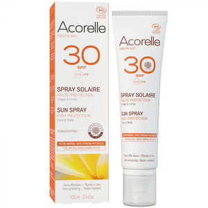 Acorelle Spray Solaire SPF30 Bio 100ml pas cher