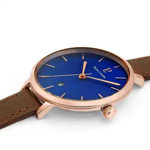 Comparateur de prix : Montre Femme - PIERRE LANNIER - ECHO - Cuir Marron - Boîtier Rond 34 mm - Style Chic