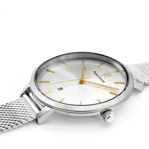 Montre Femme - PIERRE LANNIER - ECHO - Acier Gris - Boîtier Rond 34 mm - Style Chic pas cher