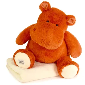 Peluche hippo + plaid ORANGE Histoire d'Ours pas cher