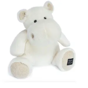 Peluche hippopotame 40CM Blanc - HISTOIRE D'OURS - Plush - Bébé - Intérieur pas cher