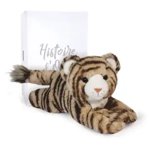 Peluche - HISTOIRE D'OURS - Bengaly le tigre - 25 cm - Marron et beige pas cher