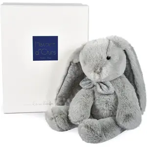 Comparateur de prix : Histoire d'Ours Doudou et Compagnie Doudou Et Compagnie Pel Lapin Gris Perle 30cm