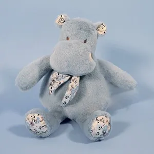 Histoire d'ours Doudou et Compagnie Doudou Et Compagnie Pel Hippo Bandana Bleu pas cher