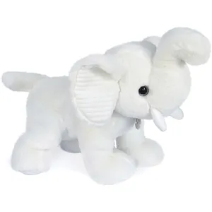 Peluche éléphant Preppy Chic - 40CM Blanc Histoire d'ours