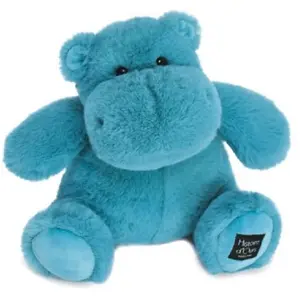 Histoire d'ours Doudou Hippopotame UNITED vert emeraude 25 cm pas cher