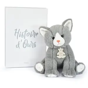 Peluche Histoire d'Ours Bébé Chat Gris 18/24 cm HO3156
