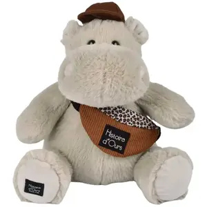 Peluche Hippopotame HELLO BROOK beige (20 cm) pas cher