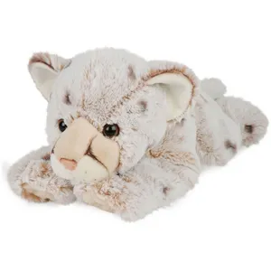 Doudou et Compagnie Histoire d'Ours Peluche Léopard des Neiges 70 cm pas cher