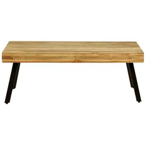 ZAGO Table basse rectangulaire teck recyclé et métal 120 cm pas cher