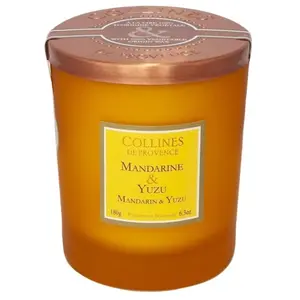 COLLINESPROVENCE COLLINES DE PROVENCE Bougie parfumée mandarine yuzu 180g pas cher
