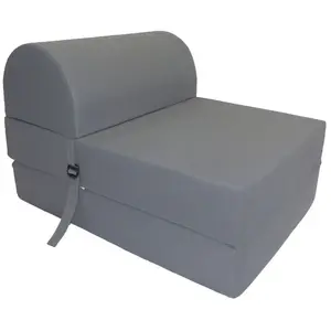 Cotton Wood Chauffeuse unie en coton Gris pas cher
