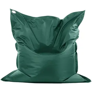 Cotton Wood Pouf de sol en polystyrène recyclé 140 x 180 cm Vert Emeraude pas cher