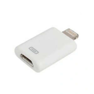 Moxie Adaptateur Blanc entrée Micro USB et sortie compatible adaptateur pour iPhone 5 pas cher