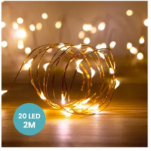 Comparateur de prix : SKYLANTERN Guirlande Micro LED 2M Cuivre 20 LEDs