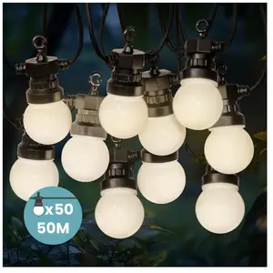 SKYLANTERN Kit Guirlande Guinguette 50m Blanc pas cher