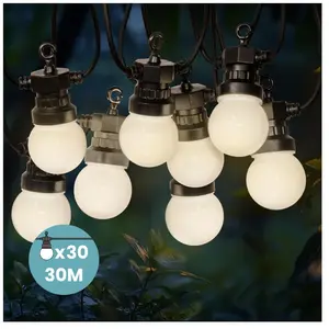 Comparateur de prix : SKYLANTERN Kit Guirlande Guinguette 30m Blanche