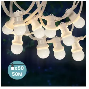 Skylantern Kit Guirlande Guinguette 50m IP 65 Cable Blanc BlancheVendu paramazon