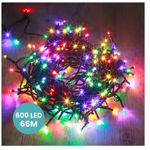 Skylantern Guirlande Lumineuse 66m Câble Noir 600 Leds Multicolore pas cher