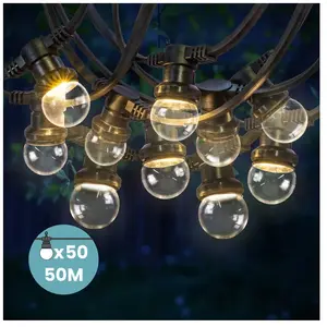Comparateur de prix : Skylantern Kit Guirlande Guinguette 50m IP 65 Transparent