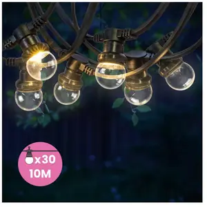 Guirlande Guinguette IP65 10M 30 Bulbes TransparentsVendu paramazon