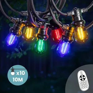 Skylantern Guirlande Guinguette 10M Filament Multicolore LED 10 Bulbes... pas cher