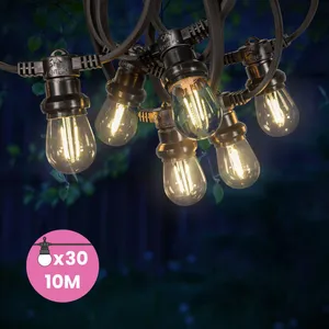 Comparateur de prix : SKYLANTERN Guirlande Guinguette 10M Filament LED 30 Bulbes