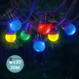 Comparateur de prix : SKYLANTERN Kit Guirlande Guinguette 20m IP 65 Multicolore