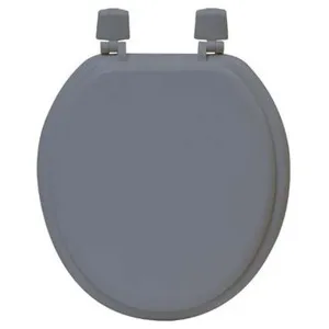 Abattant wc mdf 17 pouces attaches plastiques - gris - Tendance pas cher