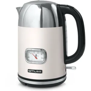Comparateur de prix : Bouilloire MUSE 1.7 L 2200W sans fil base pivotante 360° crème/inox MS020SC