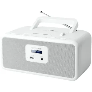 Radio Portable CGV DR Pocket+ Blanc - FM/DAB+ - Bluetooth - 40 Stations - Batterie Rechargeable - Prise Casque
