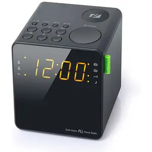 Comparateur de prix : Radio-réveil MUSE M-187 CR - Tuner PLL FM - Double alarme - Grands chiffres ambres - Noir
