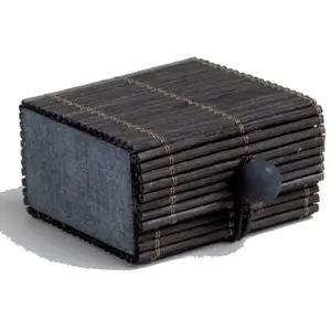 RueDeLaFete Sachet de 2 Coffres bambou, en Noir pas cher