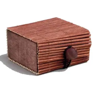 RueDeLaFete Sachet de 2 Coffres bambou, Chocolat pas cher