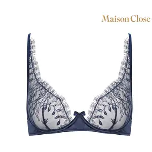 Maison Close Soutien-Gorge Balconnet Villa Satine BleuVendu parsexyavenue
