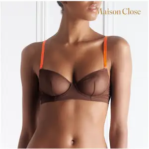Maison Close Soutien-Gorge Corbeille Corps à Corps Choco & Orange FluoVendu parsexyavenue