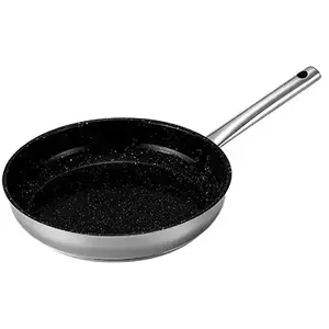 Poêle inox avec revêtement céramique 24 cm Kitchenpro pas cher