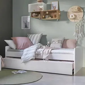 Camif Lit banquette gigogne blanc pas cher
