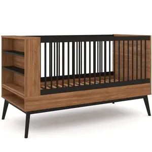 Chambrekids Lit bébé évolutif 70x140 Vintage Noyer pas cher