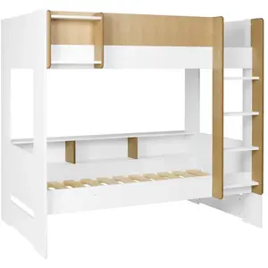 Chambrekids Lit superposé avec rangement Blanc Et BoisVendu parvertbaudet