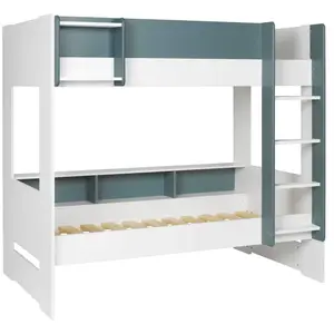Comparateur de prix : Chambrekids Lit Superposé Avec Rangement 90x190 Opus - Blanc/mousse Multicolore