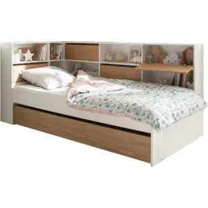 Chambrekids Lit Gigogne Avec Rangements Opus Blanc Et Vert Mousse pas cher