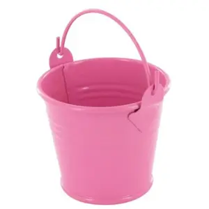 Seau zinc 6,2 x 4,5 x 5,5 cm, fuchsia
